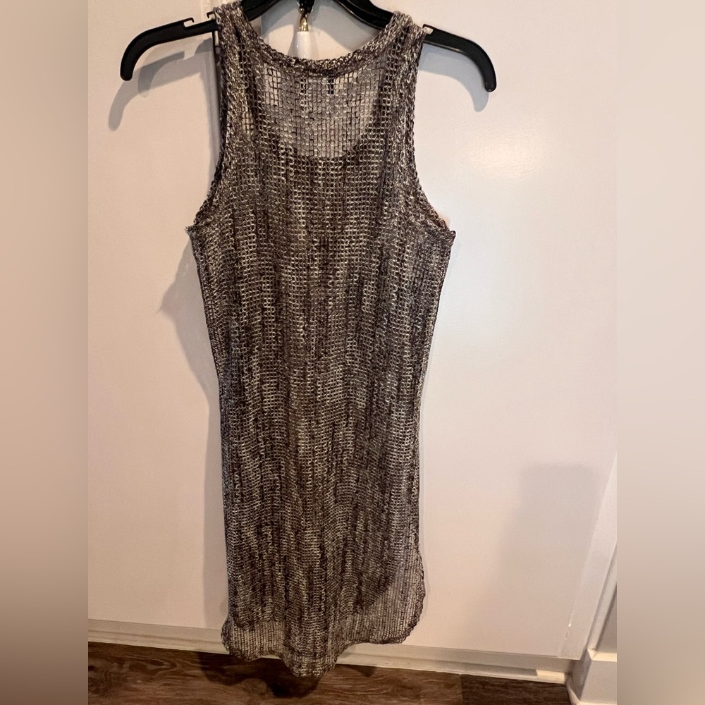 ELIF FOR JORDAN TAYLOR SHIMMERY BROWN BEACH COVERUP SIZE XS